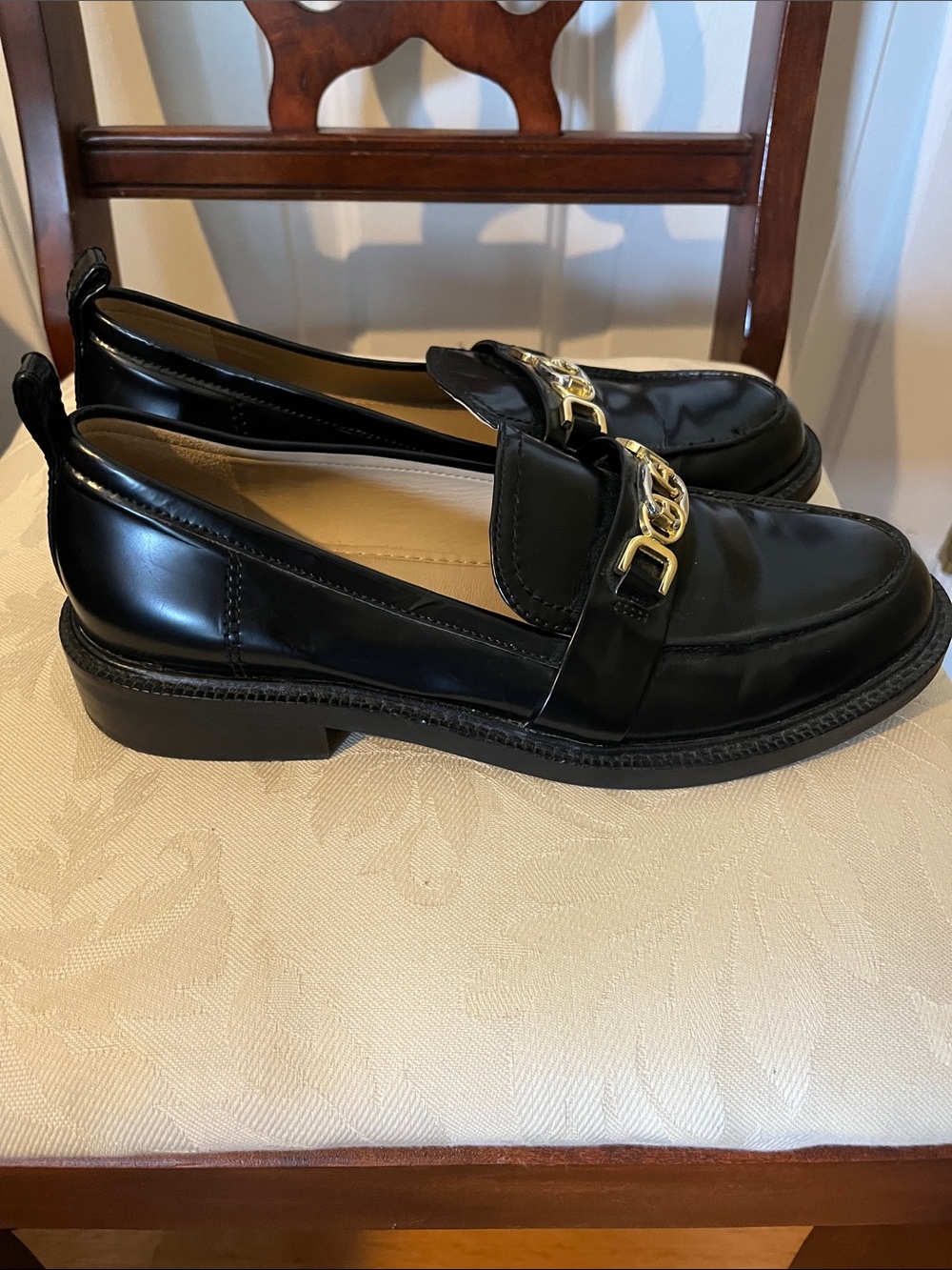 Sam Edelman Loraine Black Leather Horsebit Loafers Women’s Size 7